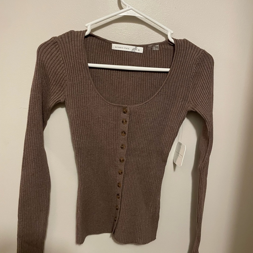 Merida Ribbed Cardigan - Picture 3 of 6